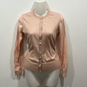 Ann Taylor light pink button up cardigan size medium